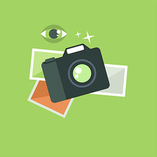 Illustration für Digitalierung (Auge & Kamera)